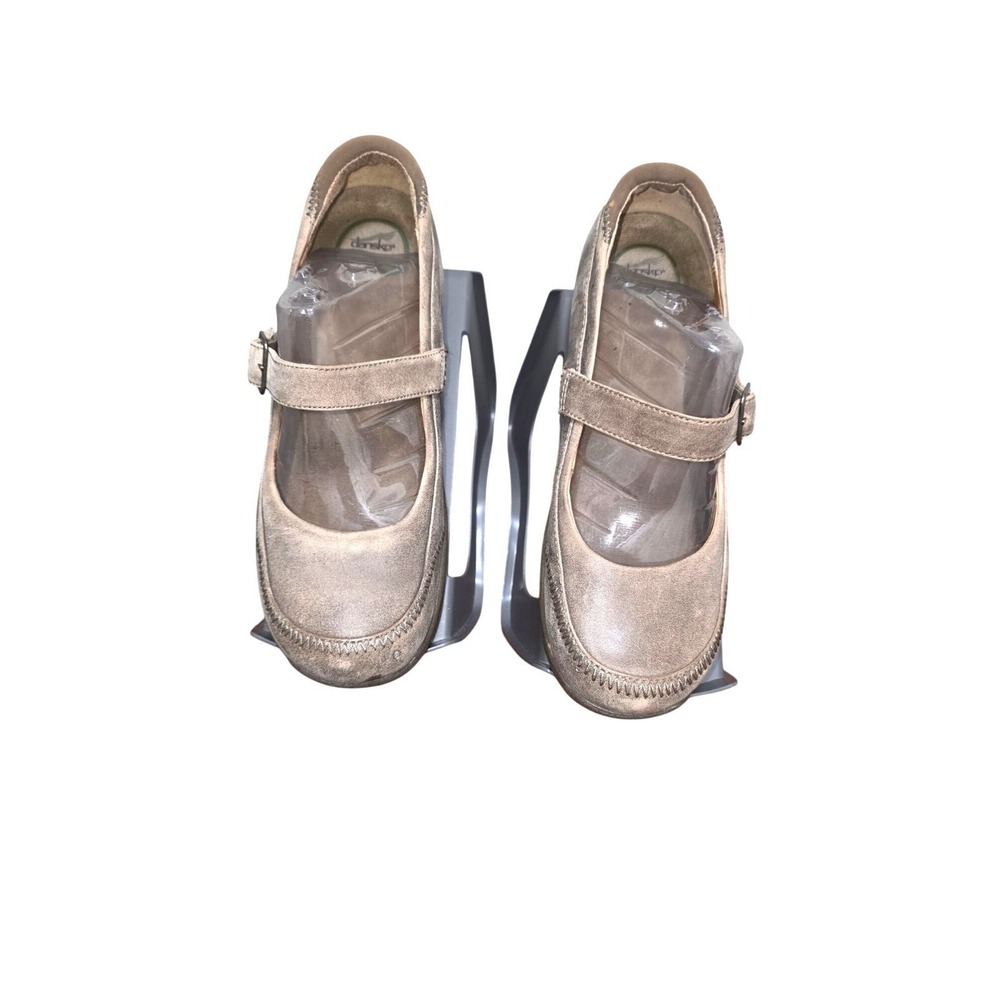Dansko Taupe Tan Leather Mary Jane Wedge Women's Size 40/9 US Comfort Shoes‎